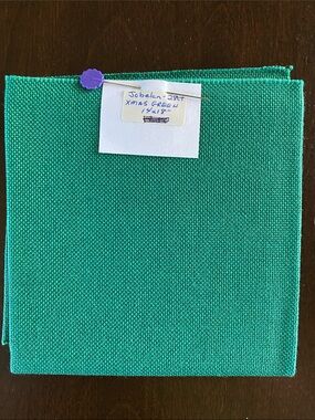 28 Count Jobelan Fabric - Xmas Green